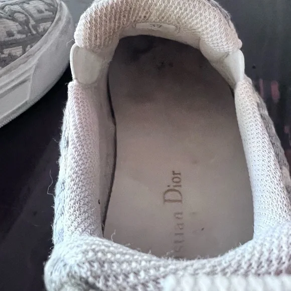 Christian Dior Solar Oblique Grey White slip on Women’s 37 6.5-7 - Picture 14 of 16